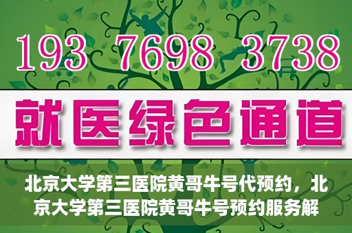 北京大学第三医院黄哥牛号代预约，北京大学第三医院黄哥牛号预约服务解析