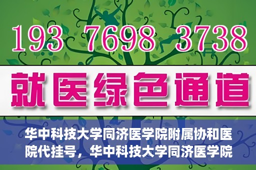 华中科技大学同济医学院附属协和医院代挂号，华中科技大学同济医学院附属协和医院代挂号服务详解