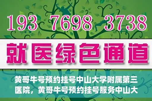 黄哥牛号预约挂号中山大学附属第三医院，黄哥牛号预约挂号服务中山大学附属第三医院，轻松就医新体验