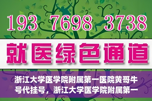 浙江大学医学院附属第一医院黄哥牛号代挂号，浙江大学医学院附属第一医院黄哥牛号代挂号服务解析