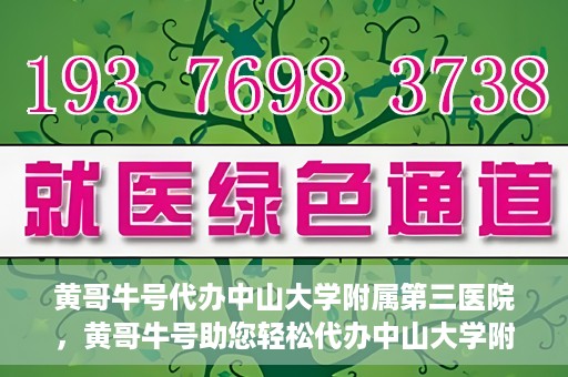 黄哥牛号代办中山大学附属第三医院，黄哥牛号助您轻松代办中山大学附属第三医院事务