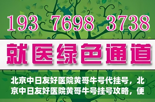 北京中日友好医院黄哥牛号代挂号，北京中日友好医院黄哥牛号挂号攻略，便捷代挂号服务解析