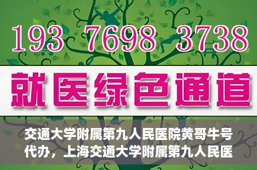 交通大学附属第九人民医院黄哥牛号代办，上海交通大学附属第九人民医院黄哥牛号预约代办服务解析
