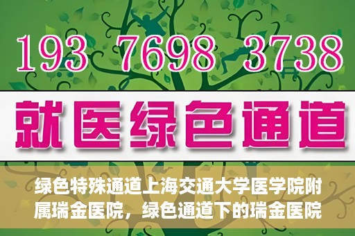 绿色特殊通道上海交通大学医学院附属瑞金医院，绿色通道下的瑞金医院，探索医疗创新的绿色路径