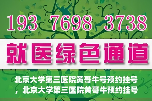 北京大学第三医院黄哥牛号预约挂号，北京大学第三医院黄哥牛预约挂号攻略，轻松预约专家号