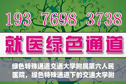 绿色特殊通道交通大学附属第六人民医院，绿色特殊通道下的交通大学附属第六人民医院探索