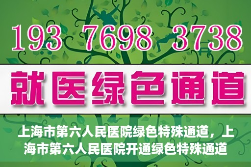 上海市第六人民医院绿色特殊通道，上海市第六人民医院开通绿色特殊通道，助力患者快速就医