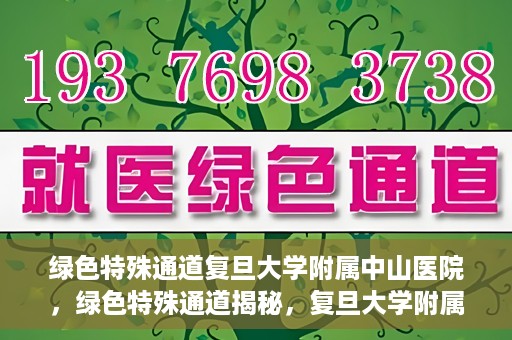 绿色特殊通道复旦大学附属中山医院，绿色特殊通道揭秘，复旦大学附属中山医院的医疗探索之旅