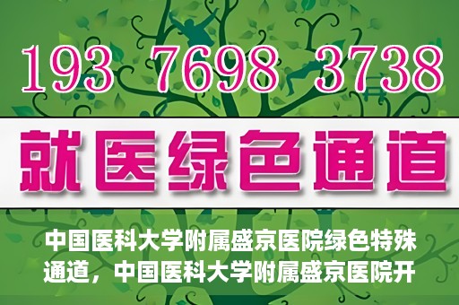 中国医科大学附属盛京医院绿色特殊通道，中国医科大学附属盛京医院开通绿色特殊通道，助力患者快速就医