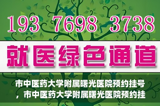 市中医药大学附属曙光医院预约挂号，市中医药大学附属曙光医院预约挂号攻略，轻松挂号，健康无忧！