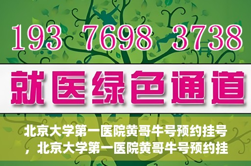 北京大学第一医院黄哥牛号预约挂号，北京大学第一医院黄哥牛号预约挂号攻略，轻松挂号，无忧就医体验