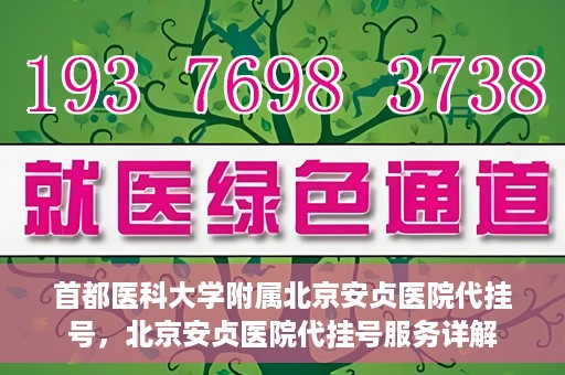 首都医科大学附属北京安贞医院代挂号，北京安贞医院代挂号服务详解