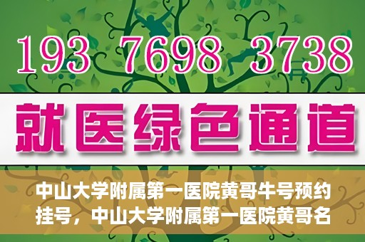 中山大学附属第一医院黄哥牛号预约挂号，中山大学附属第一医院黄哥名医牛号预约挂号攻略