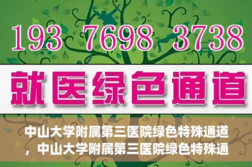 中山大学附属第三医院绿色特殊通道，中山大学附属第三医院绿色特殊通道，健康守护的快捷通道