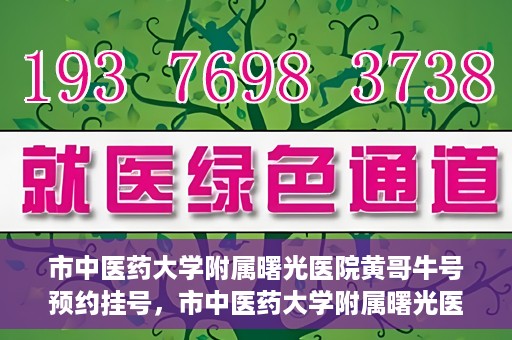 市中医药大学附属曙光医院黄哥牛号预约挂号，市中医药大学附属曙光医院黄哥牛号，预约挂号攻略