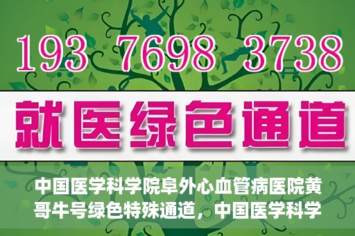 中国医学科学院阜外心血管病医院黄哥牛号绿色特殊通道，中国医学科学院阜外心血管病医院黄哥牛号绿色特殊通道，守护心血管健康的快速通道