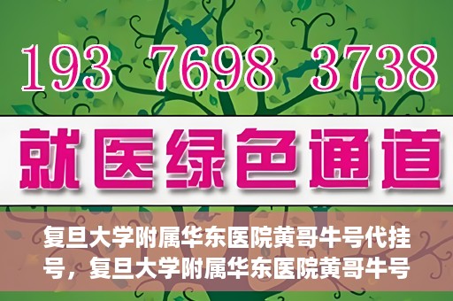 复旦大学附属华东医院黄哥牛号代挂号，复旦大学附属华东医院黄哥牛号代挂号解析与体验分享
